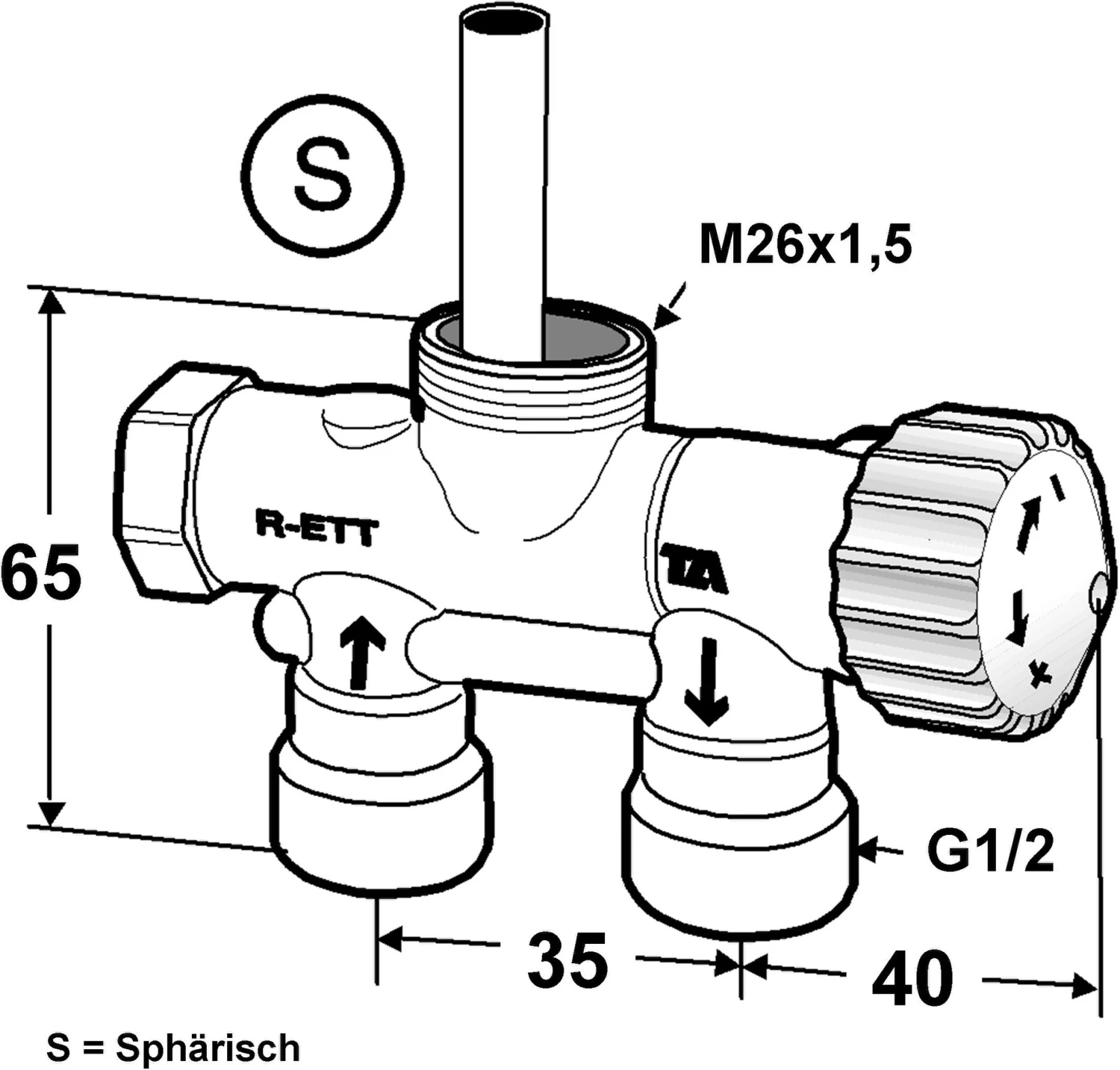 Heimeier Einrohrventil 50683005 G 1/2 IG, Für Unteren Einpunktanschluss 4 Heimeier Einrohrventil 50683005 G 1/2 IG, Für Unteren Einpunktanschluss – Bild 2