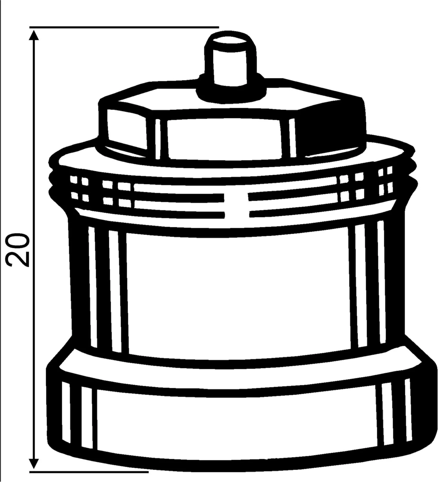Heimeier Spindel-Verlängerung 2201-20.700 20mm, Messing Vernickelt 4 Heimeier Spindel-Verlängerung 2201-20.700 20mm, Messing Vernickelt – Bild 2