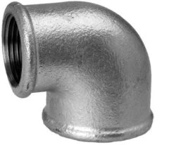 Hermann Schmidt Temperguss 90 Red-Winkel 13090334 DN 50 X 25, 2" X 1", IG/IG, 90Grad, Verzinkt