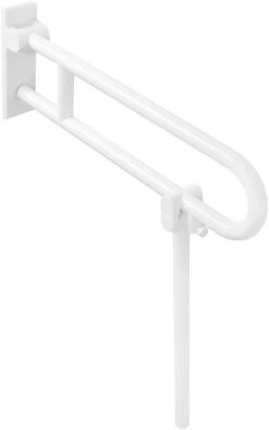 Hewi 801 Stützklappgriff 801.50.224S95 850 Mm, Felsgrau, Fest, Mit Fußstütze