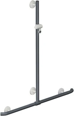 Hewi System 800 K Duschhandlauf 950.35.4409918 1250 X 962 Mm, Senfgelb, Mit Verschiebbarer Brausestange