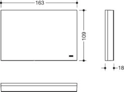 Heimwerkzeuge -Heimwerkzeuge Hewi System 900 Montageplatte 900.51.0034098 Platte aus Edelstahl verchromt Rahmen signalweiss mit Abdeckung 1