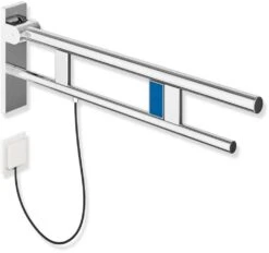 Hewi System 900 Stützklappgriff 900.50.20440 Ausladung 750 Mm, Edelstahl Verchromt, Rechts, E-Spülauslösung