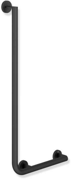 Hewi System 900 Winkelgriff 900.22.10360DC Pulverbeschichtet, Schwarz Tiefmatt, 900 X 400 Mm, Ausführung Rechts