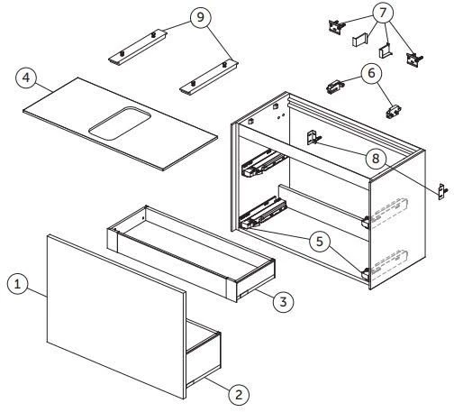 Ideal Standard Conca Waschtisch-Unterschrank T4318Y2 Ohne Ausschnitt, 1 Auszug, 80 X 37 X 55 Cm, Anthrazit Matt Lackiert 9 Ideal Standard Conca Waschtisch-Unterschrank T4318Y2 Ohne Ausschnitt, 1 Auszug, 80 X 37 X 55 Cm, Anthrazit Matt Lackiert – Bild 7