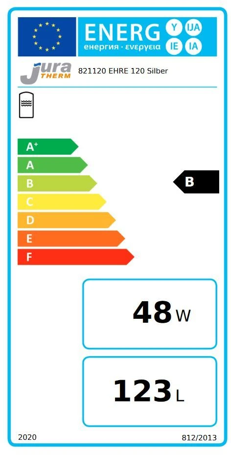 Jura-Therm Hochleistungs-Unterstellspeicher 821120 Typ 120, Emailliert, Silber 4 Jura-Therm Hochleistungs-Unterstellspeicher 821120 Typ 120, Emailliert, Silber – Bild 2