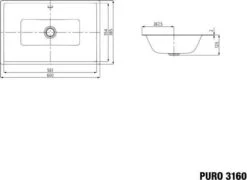 Kaldewei Puro Unterbauwaschtisch 901006003001 3160, 60 X 38,5 Cm, Weiss, Perl-Effekt -Heimwerkzeuge Kaldewei Puro Unterbauwaschtisch 901006003001 3160 60 x 385 cm weiss Perl Effekt 6