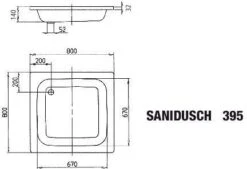 Kaldewei Sanidusch Duschwanne 331000010199 80x80x14cm, Manhattan -Heimwerkzeuge Kaldewei Sanidusch Duschwanne 331000010199 80x80x14cm manhattan 3