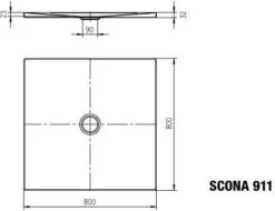 Kaldewei Scona Duschwanne 491130000199 80x80x2,3cm, Antislip, Manhattan -Heimwerkzeuge Kaldewei Scona Duschwanne 491130000199 80x80x23cm Antislip manhattan 4