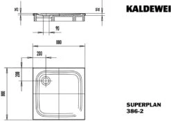 Kaldewei Superplan Duschwanne 447548040231 80x80x2,5cm, Mit Träger, Pergamon -Heimwerkzeuge Kaldewei Superplan Duschwanne 447548040231 80x80x25cm mit Traeger pergamon 5
