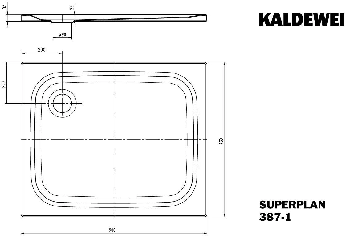 Kaldewei Superplan Duschwanne 447700010199 75x90x2,5cm, Manhattan 9 Kaldewei Superplan Duschwanne 447700010199 75x90x2,5cm, Manhattan – Bild 7