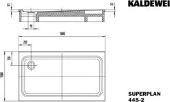Kaldewei Superplan Xxl Duschwanne 434535003030 100x180x5,1cm, Mit Träger, Antislip Perl-Effekt, Bahamabeige -Heimwerkzeuge Kaldewei Superplan xxl Duschwanne 434535003030 100x180x51cm mit Traeger Antislip Perl Effekt bahamabeige 6