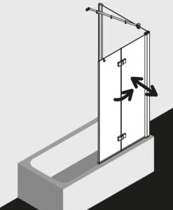 Kermi Diga Badewannen-Faltwand DI2PR12015VPK 120x150cm, Silber Hochglanz, ESG Klar Clean, Rechts 11 Kermi Diga Badewannen-Faltwand DI2PR12015VPK 120x150cm, Silber Hochglanz, ESG Klar Clean, Rechts -Heimwerkzeuge Kermi Diga Badewannen Faltwand DI2PR12015VPK 120x150cm silber hochglanz ESG klar Clean rechts 4