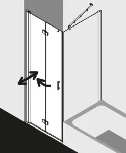 Kermi Diga Pendel-Falttür Für Seitenwand DI2SL078182PK 78x185cm, Weiß, ESG Klar Clean, Links, Auf Duschplatz -Heimwerkzeuge Kermi Diga Pendel Falttuer fuer Seitenwand DI2SL078182PK 78x185cm weiss ESG klar Clean links auf Duschplatz 2