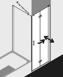 Kermi Diga Pendel-Falttür Für Seitenwand DI2SL078182PK 78x185cm, Weiß, ESG Klar Clean, Links, Auf Duschplatz -Heimwerkzeuge Kermi Diga Pendel Falttuer fuer Seitenwand DI2SL078182PK 78x185cm weiss ESG klar Clean links auf Duschplatz 3
