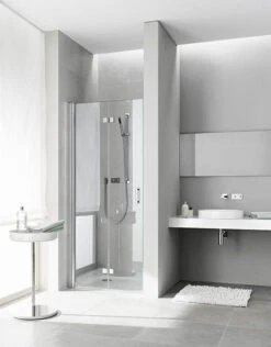 Kermi Diga Pendel-Falttür In Nische DI2DR120182PK 120x185cm, Weiß, ESG Klar Clean, Rechts