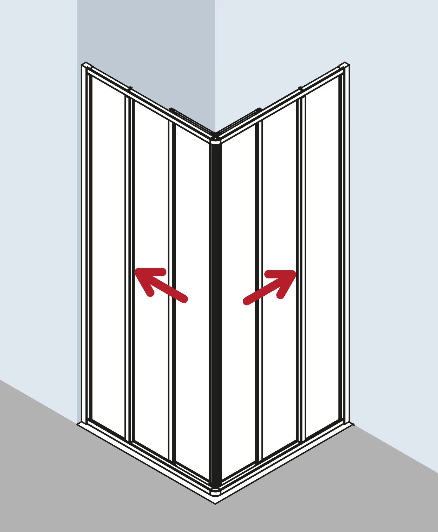 Kermi Ibiza 2000 Eckeinstieg ED3 I2ED3075181AK 75x185cm, ESG Klar, 3-teilig Gleittüren 4 Kermi Ibiza 2000 Eckeinstieg ED3 I2ED3075181AK 75x185cm, ESG Klar, 3-teilig Gleittüren – Bild 2