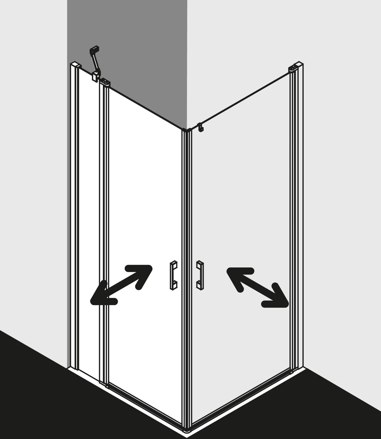 Kermi Liga Eckeinstieg-Hälfte Pendeltür Mit Festfeld LIEPL075201PK 75x200cm, Silber Mattglanz, ESG Klar Clean, Links, Auf Duschwanne 5 Kermi Liga Eckeinstieg-Hälfte Pendeltür Mit Festfeld LIEPL075201PK 75x200cm, Silber Mattglanz, ESG Klar Clean, Links, Auf Duschwanne – Bild 3