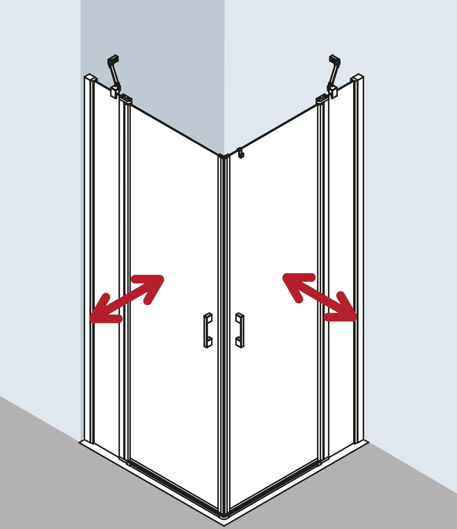 Kermi Liga Eckeinstieg-Hälfte Pendeltür Mit Festfeld LIEPL075201PK 75x200cm, Silber Mattglanz, ESG Klar Clean, Links, Auf Duschwanne 6 Kermi Liga Eckeinstieg-Hälfte Pendeltür Mit Festfeld LIEPL075201PK 75x200cm, Silber Mattglanz, ESG Klar Clean, Links, Auf Duschwanne – Bild 4