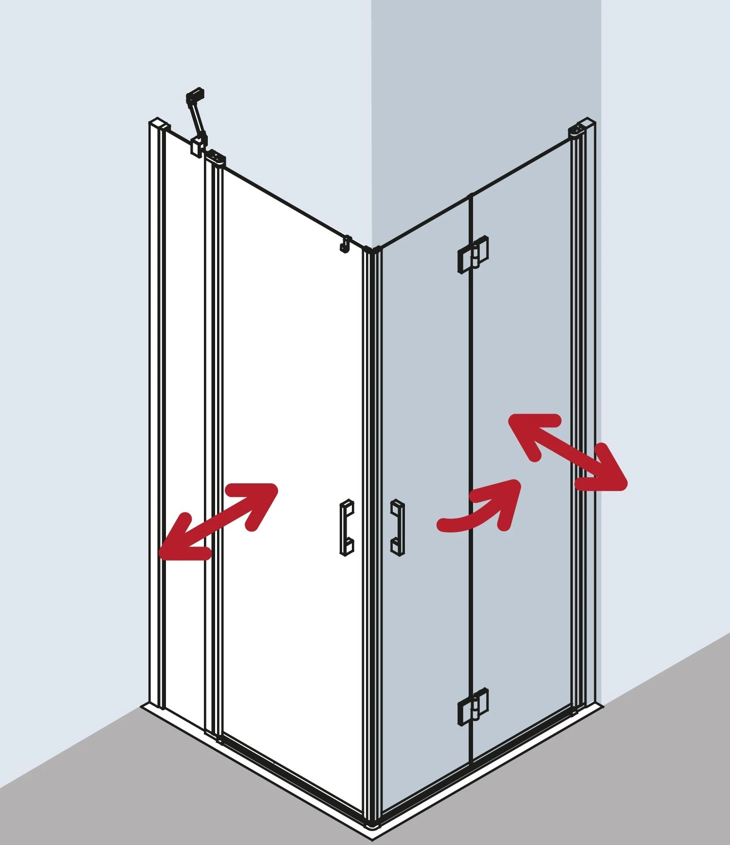 Kermi Liga Eckeinstieg-Hälfte Pendeltür Mit Festfeld LIEPL075201PK 75x200cm, Silber Mattglanz, ESG Klar Clean, Links, Auf Duschwanne 7 Kermi Liga Eckeinstieg-Hälfte Pendeltür Mit Festfeld LIEPL075201PK 75x200cm, Silber Mattglanz, ESG Klar Clean, Links, Auf Duschwanne – Bild 5