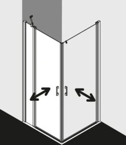 Kermi Liga Eckeinstieg-Hälfte Pendeltür Mit Festfeld LIEPR12320VAK 123x200cm, Silber Hochglanz, ESG Klar, Rechts, Auf Duschplatz -Heimwerkzeuge Kermi Liga Eckeinstieg Haelfte Pendeltuer mit Festfeld LIEPR12320VAK 123x200cm silber hochglanz ESG klar rechts auf Duschplatz 9