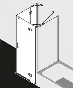 Kermi Liga Eckeinstieg-Hälfte Schwingtür Mit Festfeld LIESL12020VPK 120x200cm, Silber Hochglanz, ESG Klar Clean, Links, Auf Duschwanne -Heimwerkzeuge Kermi Liga Eckeinstieg Haelfte Schwingtuer mit Festfeld LIESL12020VPK 120x200cm silber hochglanz ESG klar Clean links auf Duschwanne 2