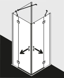 Kermi Liga Eckeinstieg-Hälfte Schwingtür Mit Festfeld LIESL12020VPK 120x200cm, Silber Hochglanz, ESG Klar Clean, Links, Auf Duschwanne -Heimwerkzeuge Kermi Liga Eckeinstieg Haelfte Schwingtuer mit Festfeld LIESL12020VPK 120x200cm silber hochglanz ESG klar Clean links auf Duschwanne 3