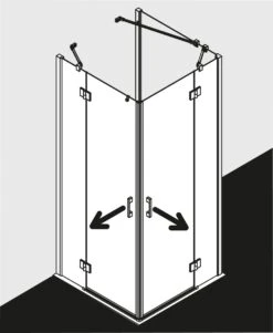 Kermi Liga Eckeinstieg-Hälfte Schwingtür Mit Festfeld LIESL12020VPK 120x200cm, Silber Hochglanz, ESG Klar Clean, Links, Auf Duschwanne -Heimwerkzeuge Kermi Liga Eckeinstieg Haelfte Schwingtuer mit Festfeld LIESL12020VPK 120x200cm silber hochglanz ESG klar Clean links auf Duschwanne 4