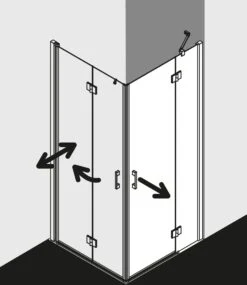 Kermi Liga Eckeinstieg-Hälfte Schwingtür Mit Festfeld LIESL12020VPK 120x200cm, Silber Hochglanz, ESG Klar Clean, Links, Auf Duschwanne -Heimwerkzeuge Kermi Liga Eckeinstieg Haelfte Schwingtuer mit Festfeld LIESL12020VPK 120x200cm silber hochglanz ESG klar Clean links auf Duschwanne 5
