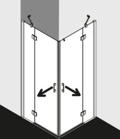 Kermi Liga Eckeinstieg-Hälfte Schwingtür Mit Festfeld LIESL12020VPK 120x200cm, Silber Hochglanz, ESG Klar Clean, Links, Auf Duschwanne -Heimwerkzeuge Kermi Liga Eckeinstieg Haelfte Schwingtuer mit Festfeld LIESL12020VPK 120x200cm silber hochglanz ESG klar Clean links auf Duschwanne 6