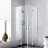 Kermi Liga Eckeinstiegshälfte Pendel-Falttür LI2CR090181PK 90x185cm, Silber Mattglanz, ESG Klar Clean, Rechts, Auf Duschwanne -Heimwerkzeuge Kermi Liga Eckeinstiegshaelfte Pendel Falttuer LI2CR090181PK 90x185cm silber mattglanz ESG klar Clean rechts auf Duschwanne