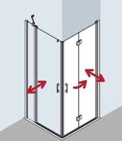 Kermi Liga Eckeinstiegshälfte Pendel-Falttür LI2CR10320VPK 103x200cm, Silber Hochglanz, ESG Klar Clean, Rechts, Auf Duschplatz -Heimwerkzeuge Kermi Liga Eckeinstiegshaelfte Pendel Falttuer LI2CR10320VPK 103x200cm silber hochglanz ESG klar Clean rechts auf Duschplatz 5