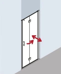 Kermi Liga Pendel-Falttür Für Seitenwand LI2SR07518VAK 75x185cm, Silber Hochglanz, ESG Klar, Rechts, Auf Duschwanne -Heimwerkzeuge Kermi Liga Pendel Falttuer fuer Seitenwand LI2SR07518VAK 75x185cm silber hochglanz ESG klar rechts auf Duschwanne 8