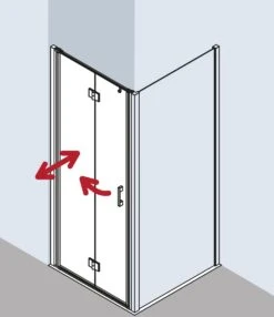 Kermi Liga Pendel-Falttür Für Seitenwand LI2SR07518VAK 75x185cm, Silber Hochglanz, ESG Klar, Rechts, Auf Duschwanne -Heimwerkzeuge Kermi Liga Pendel Falttuer fuer Seitenwand LI2SR07518VAK 75x185cm silber hochglanz ESG klar rechts auf Duschwanne 9