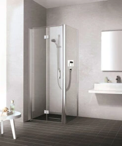 Kermi Liga Pendel-Falttür Für Seitenwand LI2SR125181AK 125x185cm, Silber Mattglanz, ESG Klar, Rechts, Auf Duschwanne -Heimwerkzeuge Kermi Liga Pendel Falttuer fuer Seitenwand LI2SR125181AK 125x185cm silber mattglanz ESG klar rechts auf Duschwanne 3