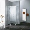 Kermi Pasa XP Fünfeck-Duschkabine Pendeltür PXF00F11201UK 75x90x200cm, Silber Mattglanz, ESG SR Opaco -Heimwerkzeuge Kermi Pasa XP Fuenfeck Duschkabine Pendeltuer PXF00F11201UK 75x90x200cm silber mattglanz ESG SR Opaco