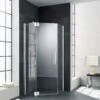Kermi Pasa XP Fünfeck-Duschkabine Pendeltür PXL00F2420VUK 90x80x200cm, Silber Hochglanz, ESG SR Opaco, Links -Heimwerkzeuge Kermi Pasa XP Fuenfeck Duschkabine Pendeltuer PXL00F2420VUK 90x80x200cm silber hochglanz ESG SR Opaco links