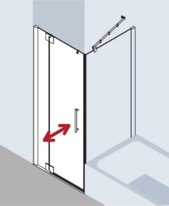 Kermi Pasa XP Pendeltür 1-fl. M Festfeld Für Seitenwand PX1WR10018VUK 100x185cm, Silber Hochglanz, ESG SR Opaco, Rechts, Auf Duschwanne -Heimwerkzeuge Kermi Pasa XP Pendeltuer 1 fl. m Festfeld fuer Seitenwand PX1WR10018VUK 100x185cm silber hochglanz ESG SR Opaco rechts auf Duschwanne 1