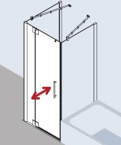Kermi Pasa XP Pendeltür 1-fl. M Festfeld Für Seitenwand PX1WR10018VUK 100x185cm, Silber Hochglanz, ESG SR Opaco, Rechts, Auf Duschwanne -Heimwerkzeuge Kermi Pasa XP Pendeltuer 1 fl. m Festfeld fuer Seitenwand PX1WR10018VUK 100x185cm silber hochglanz ESG SR Opaco rechts auf Duschwanne 4
