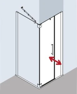 Kermi Pasa XP Pendeltür 1-fl. U Festfeld Für Seitenwand PX1FL09020VPK 90x200cm, Silber Hochglanz, ESG Klar Clean, Links, Auf Duschwanne -Heimwerkzeuge Kermi Pasa XP Pendeltuer 1 fl. u Festfeld fuer Seitenwand PX1FL09020VPK 90x200cm silber hochglanz ESG klar Clean links auf Duschwanne 2