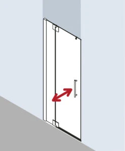 Kermi Pasa XP Pendeltür 1-flügelig Mit Festfeld PX1TR11018VUK 110x185cm, Silber Hochglanz, ESG SR Opaco, Rechts -Heimwerkzeuge Kermi Pasa XP Pendeltuer 1 fluegelig mit Festfeld PX1TR11018VUK 110x185cm silber hochglanz ESG SR Opaco rechts 1