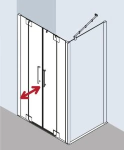 Kermi Pasa XP Pendeltür Mit Festfeldern PXPTF110201PK 110x200cm, Silber Mattglanz, ESG Klar Clean, Auf Duschwanne -Heimwerkzeuge Kermi Pasa XP Pendeltuer mit Festfeldern PXPTF110201PK 110x200cm silber mattglanz ESG klar Clean auf Duschwanne 2