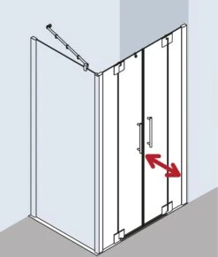 Kermi Pasa XP Pendeltür Mit Festfeldern PXPTF110201PK 110x200cm, Silber Mattglanz, ESG Klar Clean, Auf Duschwanne -Heimwerkzeuge Kermi Pasa XP Pendeltuer mit Festfeldern PXPTF110201PK 110x200cm silber mattglanz ESG klar Clean auf Duschwanne 3