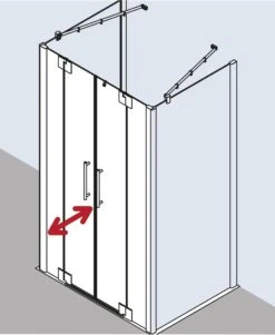 Kermi Pasa XP Pendeltür Mit Festfeldern PXPTF110201PK 110x200cm, Silber Mattglanz, ESG Klar Clean, Auf Duschwanne -Heimwerkzeuge Kermi Pasa XP Pendeltuer mit Festfeldern PXPTF110201PK 110x200cm silber mattglanz ESG klar Clean auf Duschwanne 4
