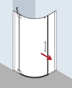 Kermi Pasa XP Viertelkreis-Schwingtür PX55LV42201PK 100x90x200cm, Radius 55cm, Silber Mattglanz, ESG Klar Clean, Links -Heimwerkzeuge Kermi Pasa XP Viertelkreis Schwingtuer PX55LV42201PK 100x90x200cm Radius 55cm silber mattglanz ESG klar Clean links 1