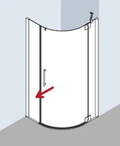 Kermi Pasa XP Viertelkreis-Schwingtür PX55LV42201PK 100x90x200cm, Radius 55cm, Silber Mattglanz, ESG Klar Clean, Links -Heimwerkzeuge Kermi Pasa XP Viertelkreis Schwingtuer PX55LV42201PK 100x90x200cm Radius 55cm silber mattglanz ESG klar Clean links 2