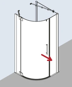 Kermi Pasa XP Viertelkreis-Schwingtür PX55LV42201PK 100x90x200cm, Radius 55cm, Silber Mattglanz, ESG Klar Clean, Links -Heimwerkzeuge Kermi Pasa XP Viertelkreis Schwingtuer PX55LV42201PK 100x90x200cm Radius 55cm silber mattglanz ESG klar Clean links 3