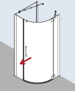 Kermi Pasa XP Viertelkreis-Schwingtür PX55LV42201PK 100x90x200cm, Radius 55cm, Silber Mattglanz, ESG Klar Clean, Links -Heimwerkzeuge Kermi Pasa XP Viertelkreis Schwingtuer PX55LV42201PK 100x90x200cm Radius 55cm silber mattglanz ESG klar Clean links 4
