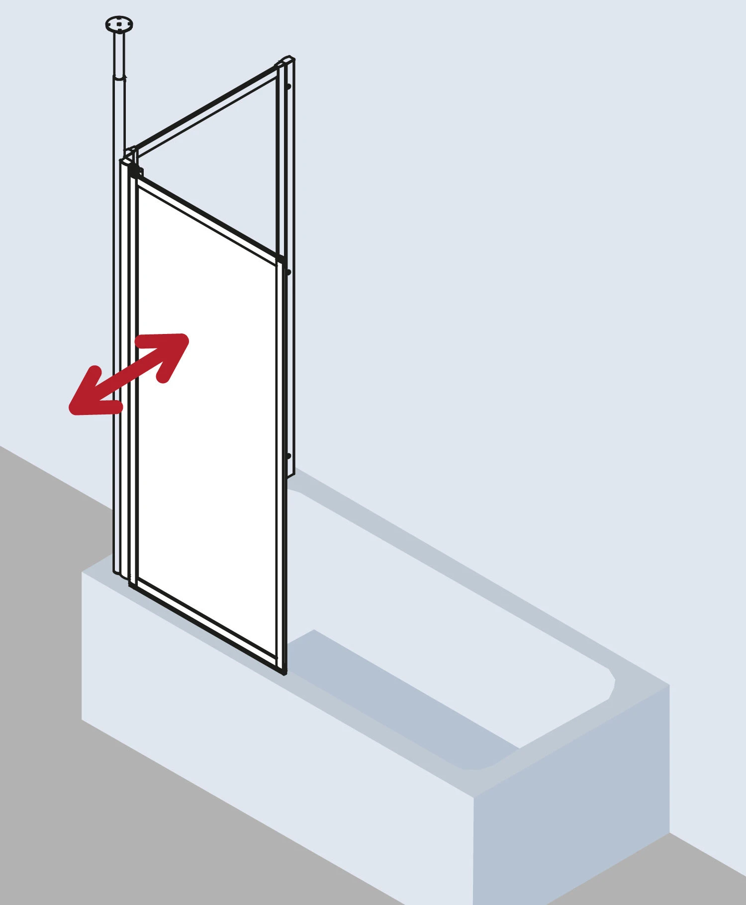 Kermi Vario 2000 Faltwand 1-flügelig V2FW1070141PK 75,1-76,7x140cm, Silber Mattglanz, ESG Klar KermiClean 6 Kermi Vario 2000 Faltwand 1-flügelig V2FW1070141PK 75,1-76,7x140cm, Silber Mattglanz, ESG Klar KermiClean – Bild 4