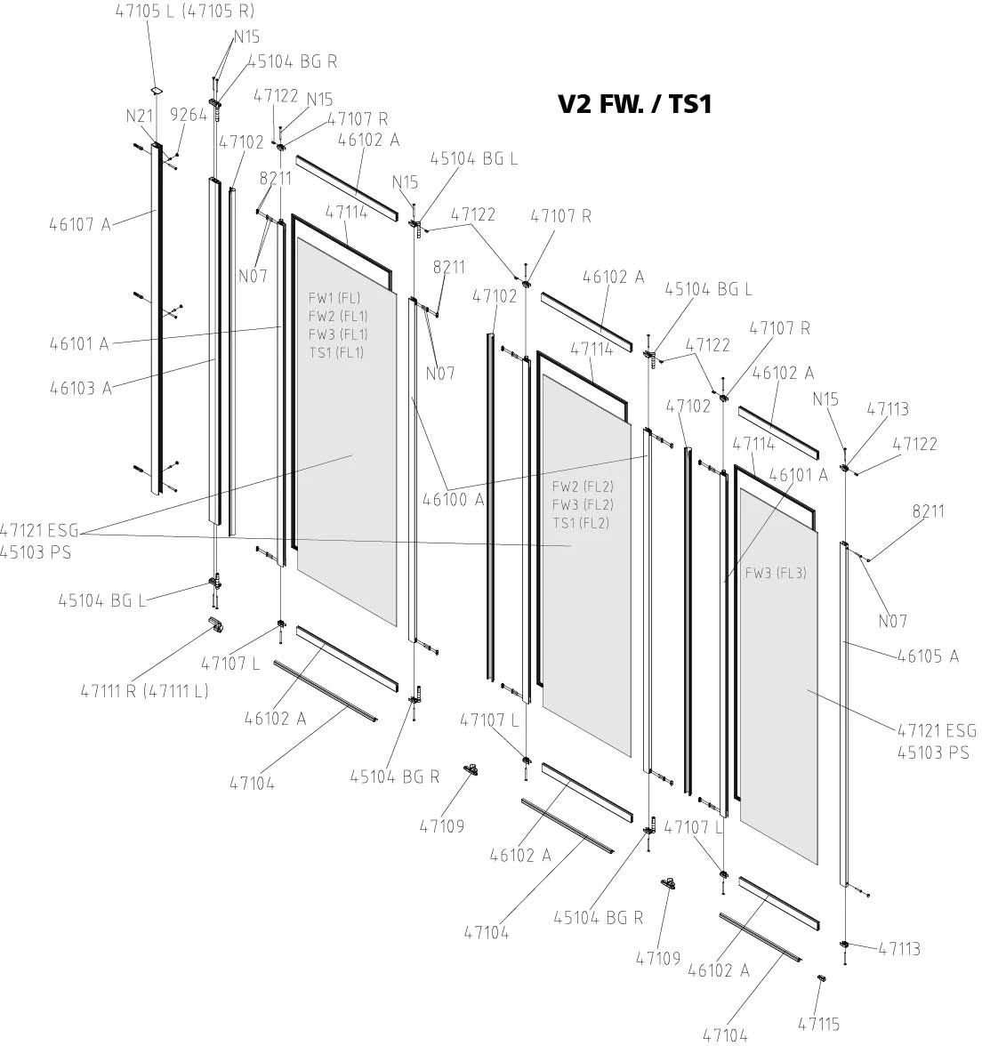 Kermi Vario 2000 Faltwand 1-flügelig V2FW1070141PK 75,1-76,7x140cm, Silber Mattglanz, ESG Klar KermiClean 8 Kermi Vario 2000 Faltwand 1-flügelig V2FW1070141PK 75,1-76,7x140cm, Silber Mattglanz, ESG Klar KermiClean – Bild 6